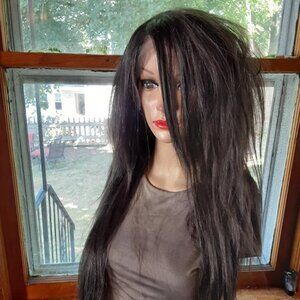 Gothic bat emo wig  Gray and brown mix. 22'' Lace front.